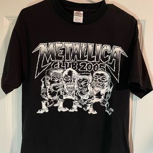 Vintage 2005 Metallica fan club band t-shirt